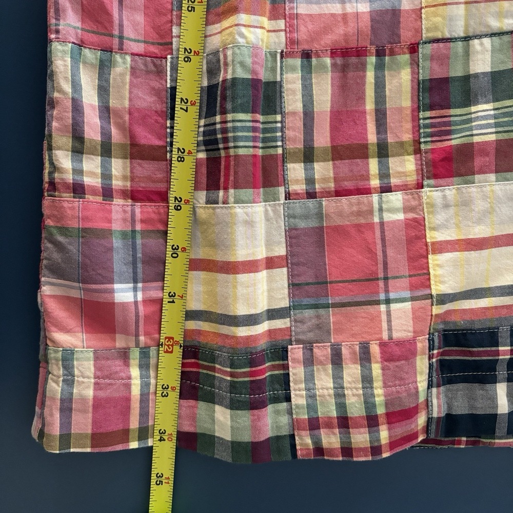 LL‎ Bean Madras Plaid Dress 6P Patchwork Preppy New England Old Money Coastal - Picture 9 of 10